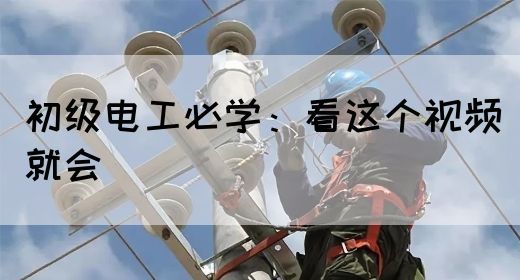 初级电工必学：看这个视频就会(图1)