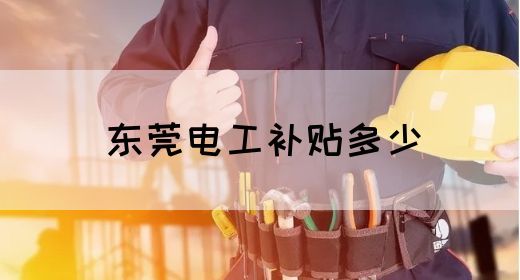 东莞电工补贴多少(图1)