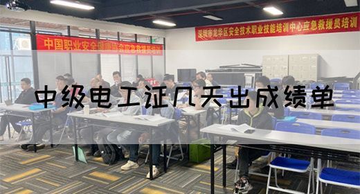 中级电工证几天出成绩单(图1)