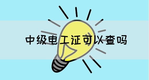 中级电工证可以查吗