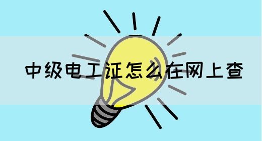 中级电工证怎么在网上查(图1)