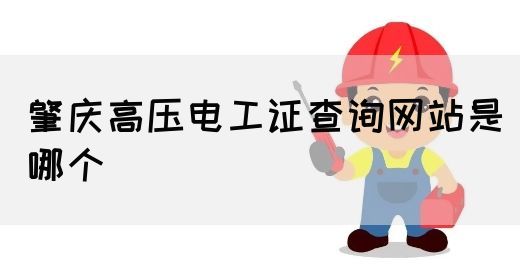 肇庆高压电工证查询网站是哪个(图1)