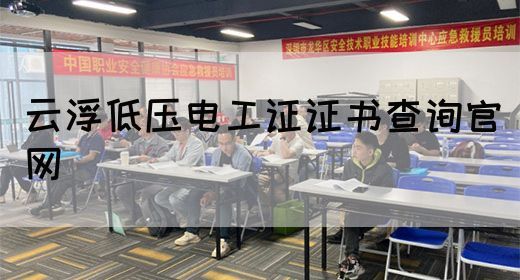 云浮低压电工证证书查询官网(图1)