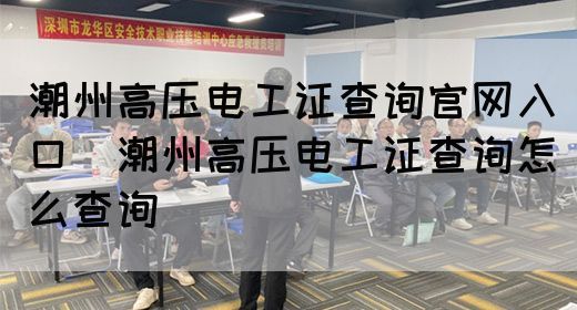 潮州高压电工证查询官网入口（潮州高压电工证查询怎么查询）(图1)