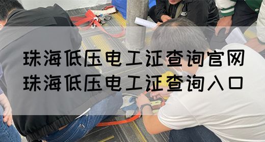 珠海低压电工证查询官网（珠海低压电工证查询入口）