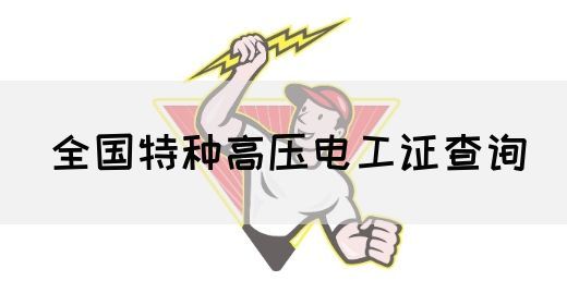 全国特种高压电工证查询