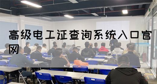 高级电工证查询系统入口官网