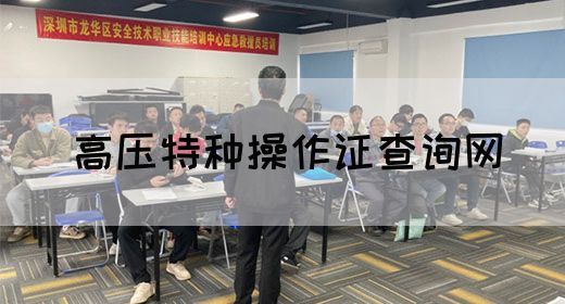 高压特种操作证查询网