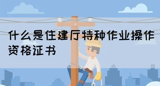 什么是住建厅特种作业操作资格证书(图1)